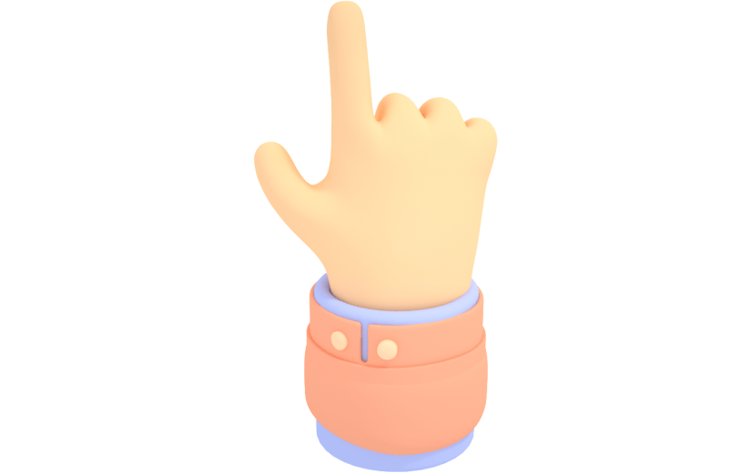 C4D卡通手指点击鼠标c4d元素3d渲染元素