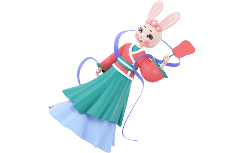 创意3d立体创意兔子元素