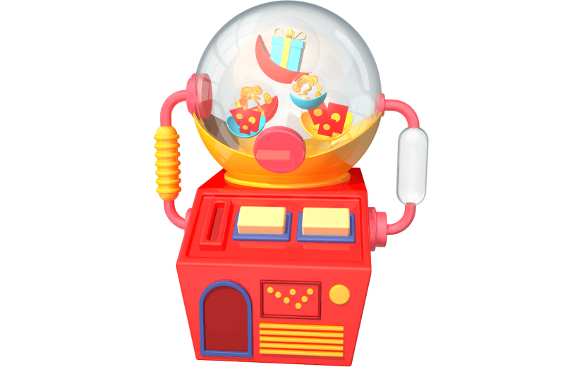 元素卡通3D扭蛋机