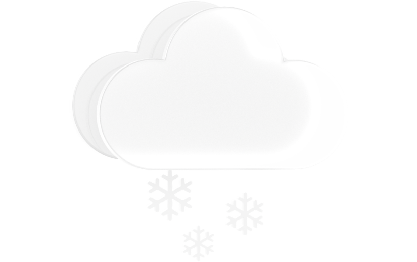 元素3D立体天气标志下雪