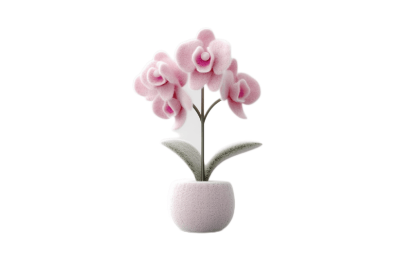 3D风格粉色毛绒小花宣传3D元素