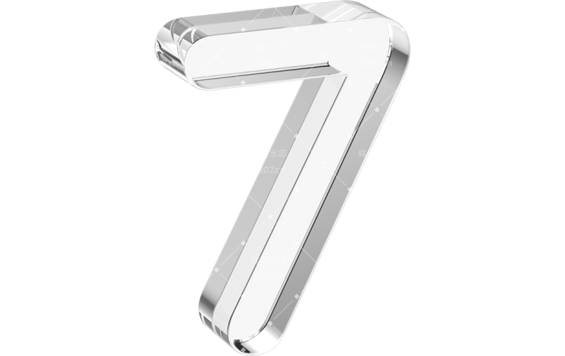 水晶3d立体数字7字母系列透明元素