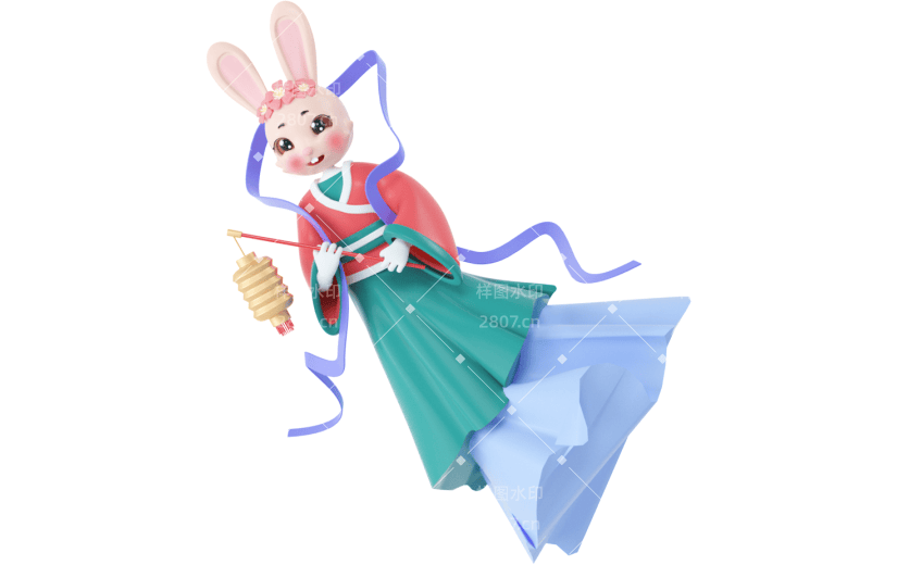 创意3d立体创意兔子元素