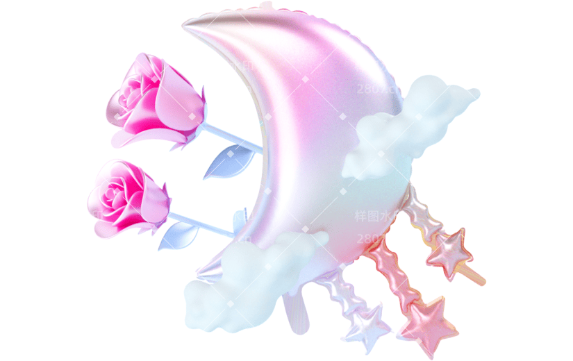 创意3d立体创意月亮元素