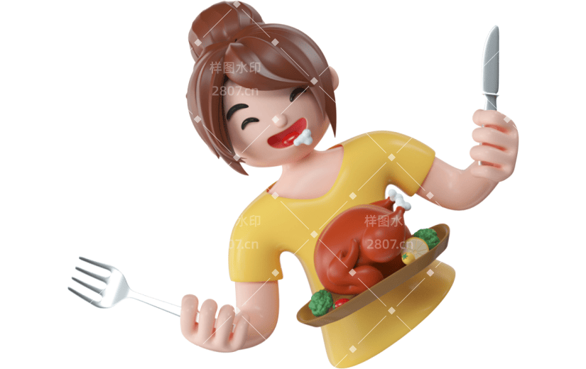 创意3d立体创意人物元素