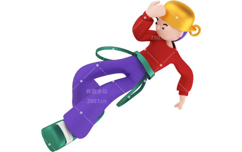 创意3d立体创意流行人物元素