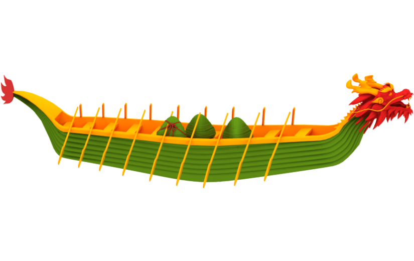 3dmax端午节龙船绿色粽叶3d渲染