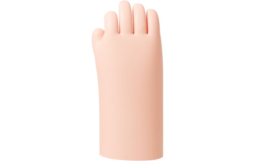 元素C4D立体粉色卡通手势