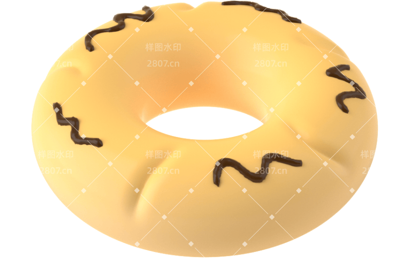 元素圆圈面包早餐美食