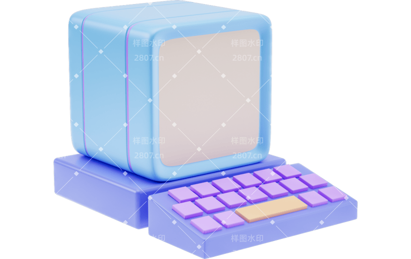 元素 C4D3D立体卡通电脑