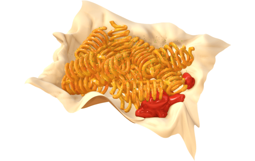 3D立体卷卷薯条