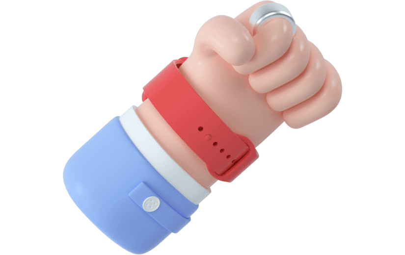 创意3d立体创意拳头元素