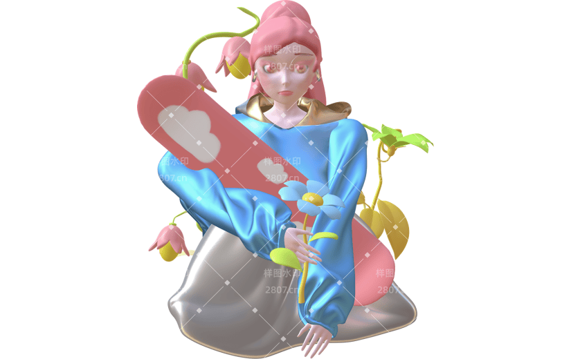 3D女性模型元素