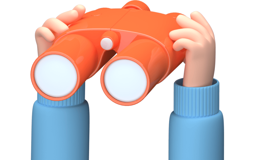 3dmax手拿望远镜元素3d渲染
