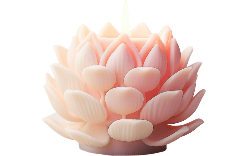 3D风格小清新风格莲花模型宣传元素