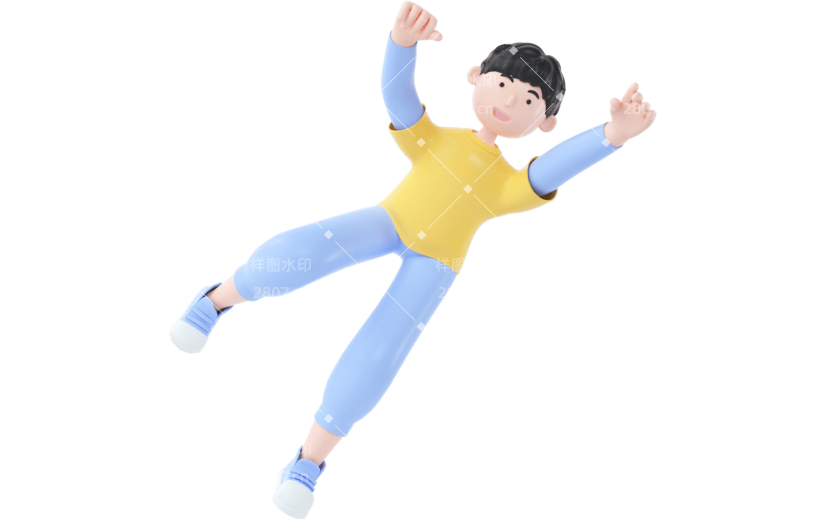 创意3d立体创意人物元素