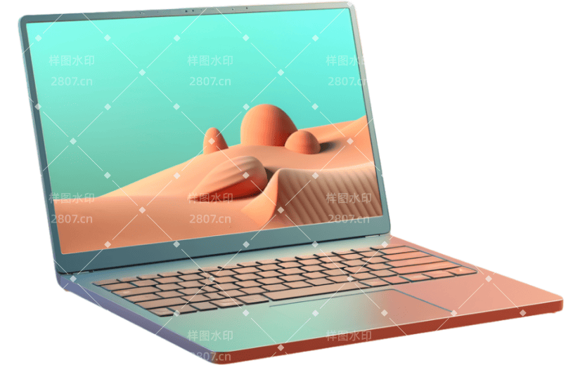 元素3D立体笔记本电脑元素