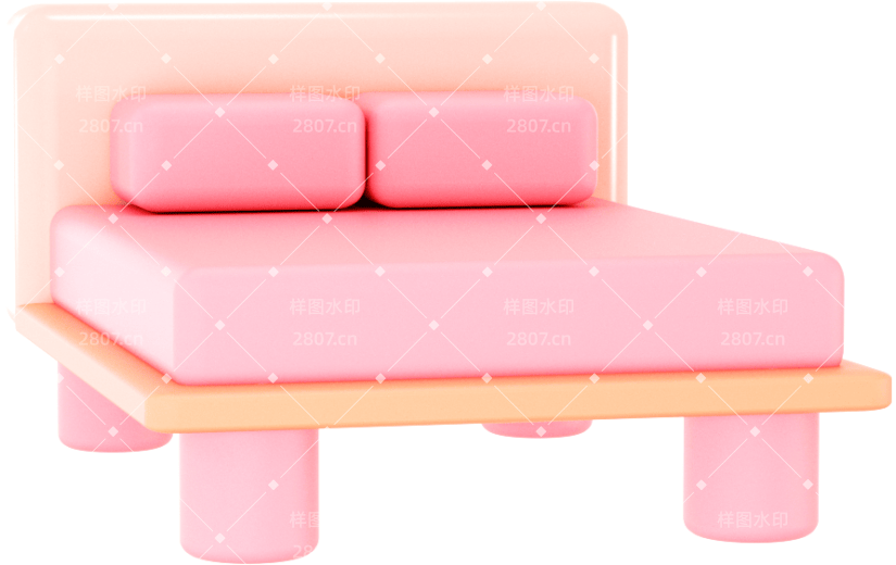 元素3D 床 小元素 家具