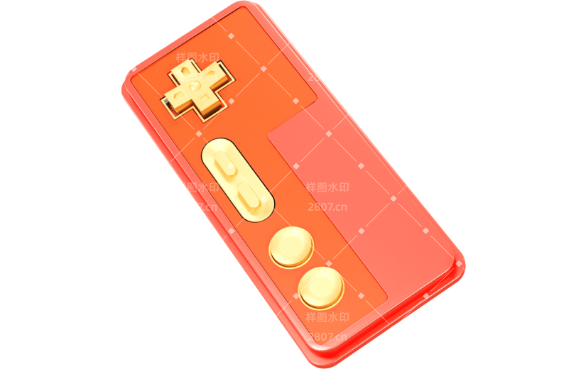 元素3D 喜庆金属游戏手柄