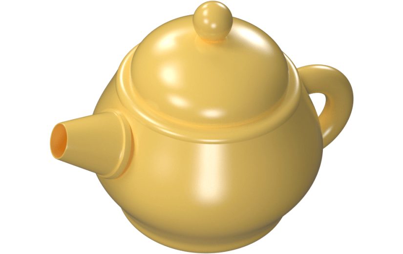 C4D现代简约餐具茶壶