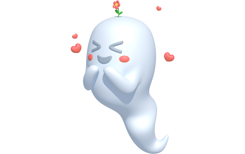 元素卡通3D中元节幽灵