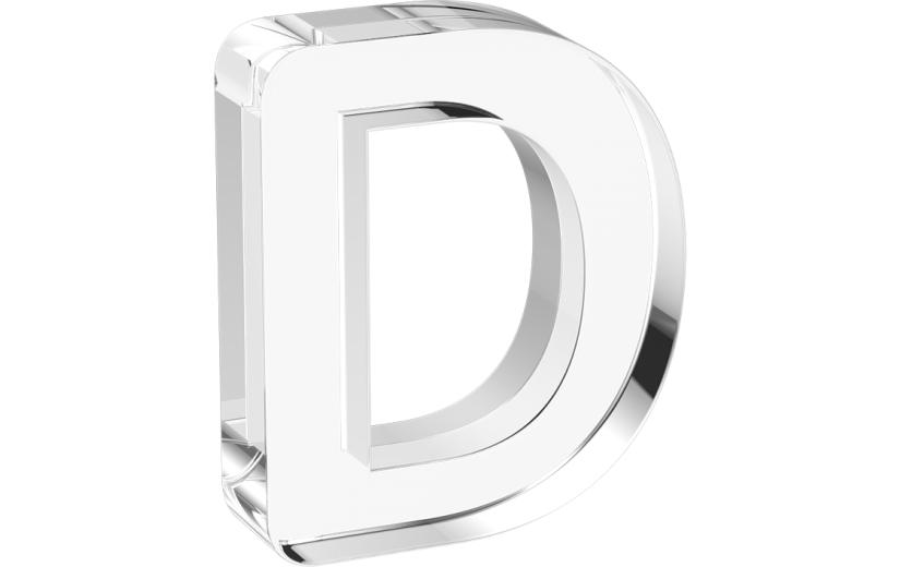 水晶3d立体d数字字母系列透明元素