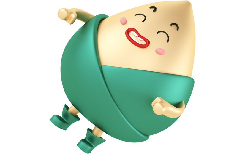 创意3d立体创意粽子元素