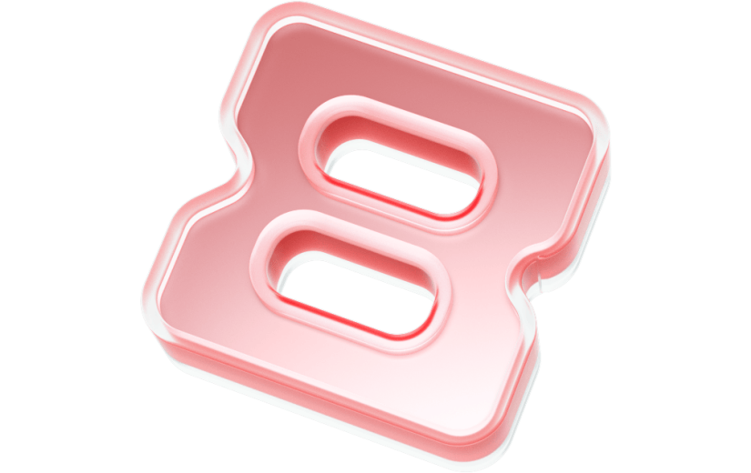 元素C4D创意粉色渐变倒计时数字8
