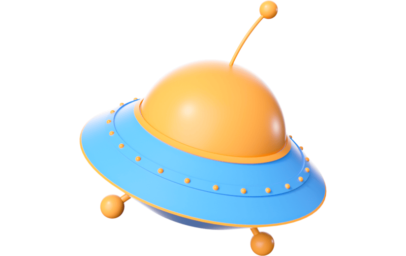 3D元素卡通科技外星人ufo