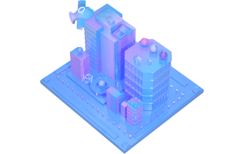 C4D科技感建筑3d渲染元素