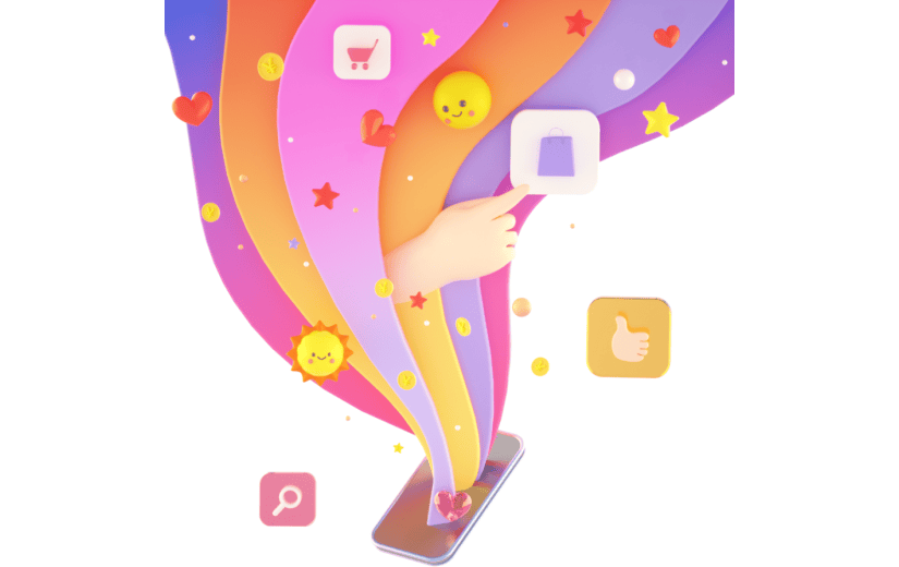 3D立体卡通创意互联网思维促销活动元素