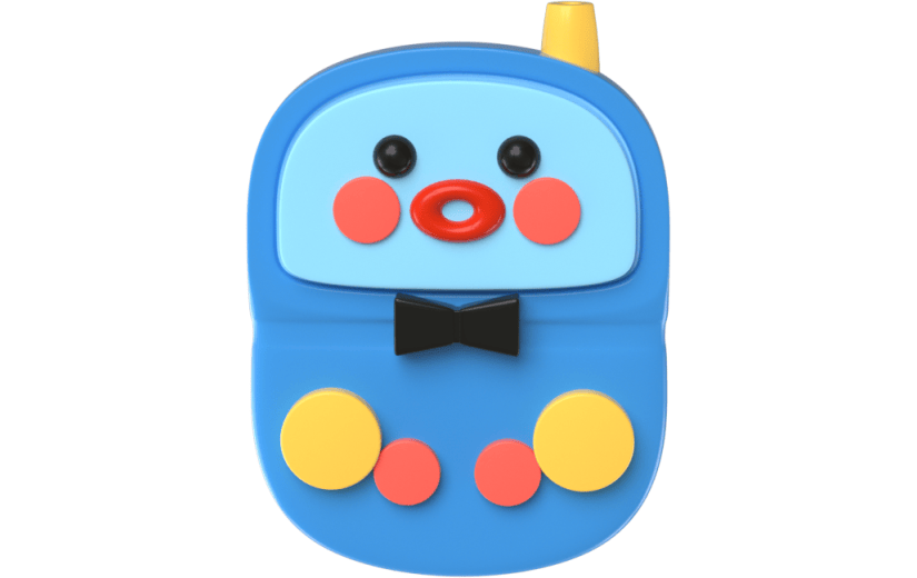 元素3D质感玩具手机
