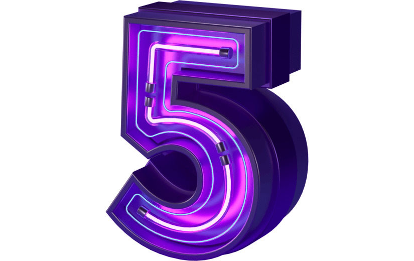 3d创意倒计时霓虹字