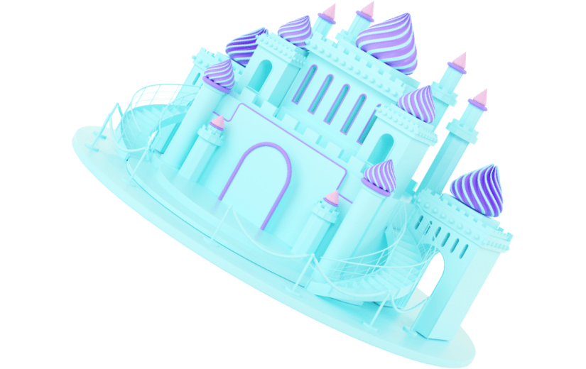创意3d立体创意城堡元素