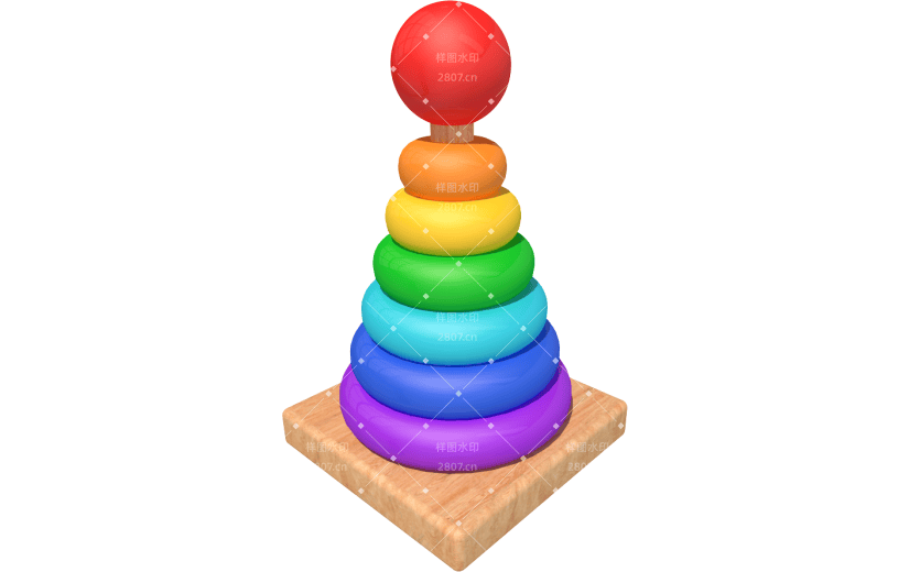 元素卡通3D儿童玩具积木