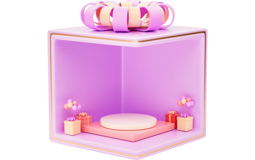 元素 C4D3D立体紫色礼品盒
