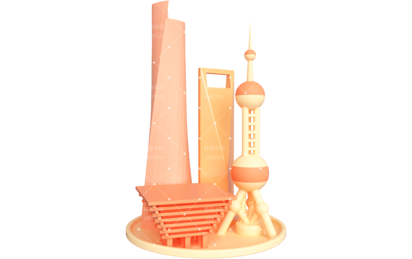 元素卡通3D旅游城市