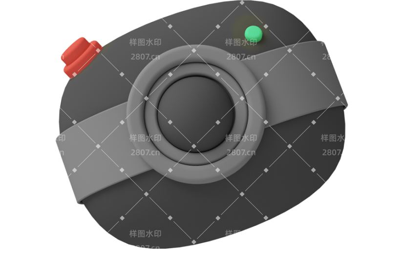 元素C4D立体黑色卡通摄像机