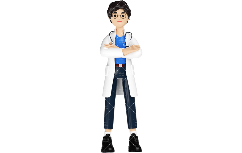元素3D人物卡通医生