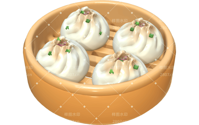 3D立体鲜肉小笼包