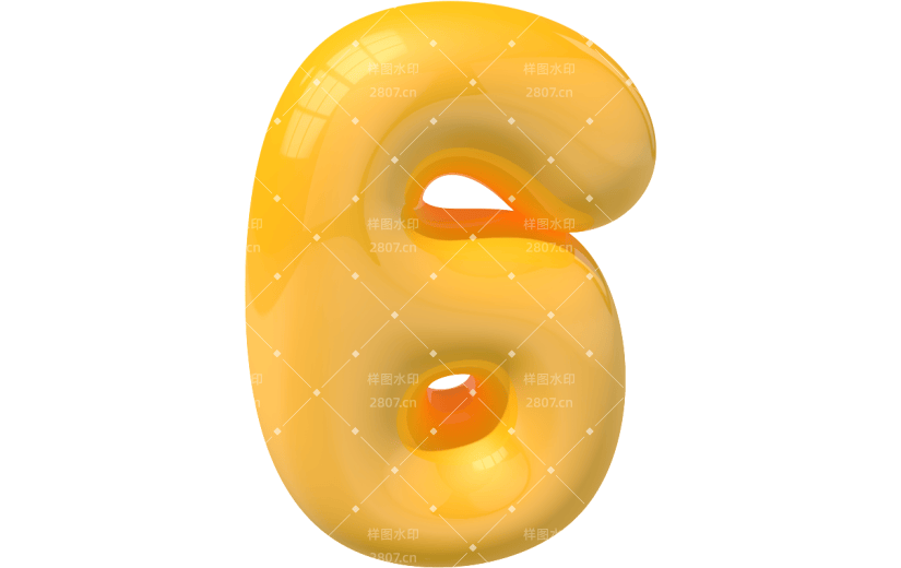 元素卡通3D泡泡质感数字