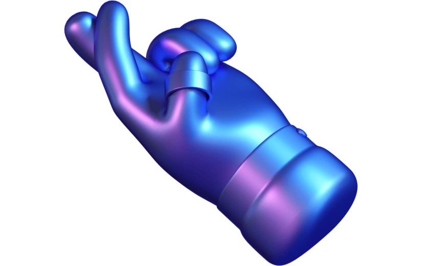 创意3d立体创意炫彩手势元素