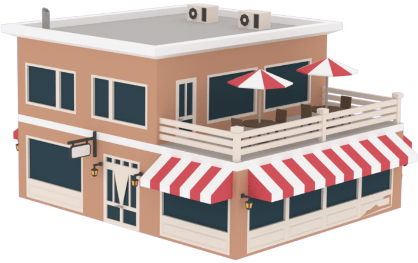 C4D卡通复式楼3D素材