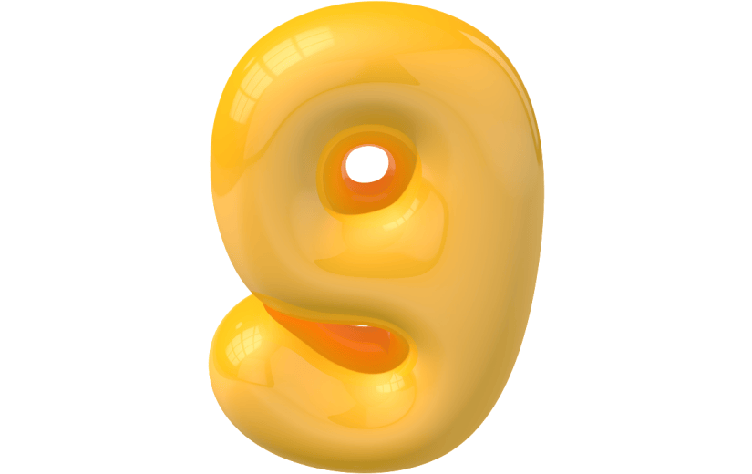 元素卡通3D泡泡质感数字
