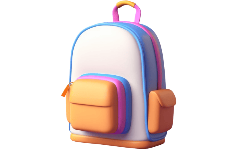 元素3D立体卡通小学生书包