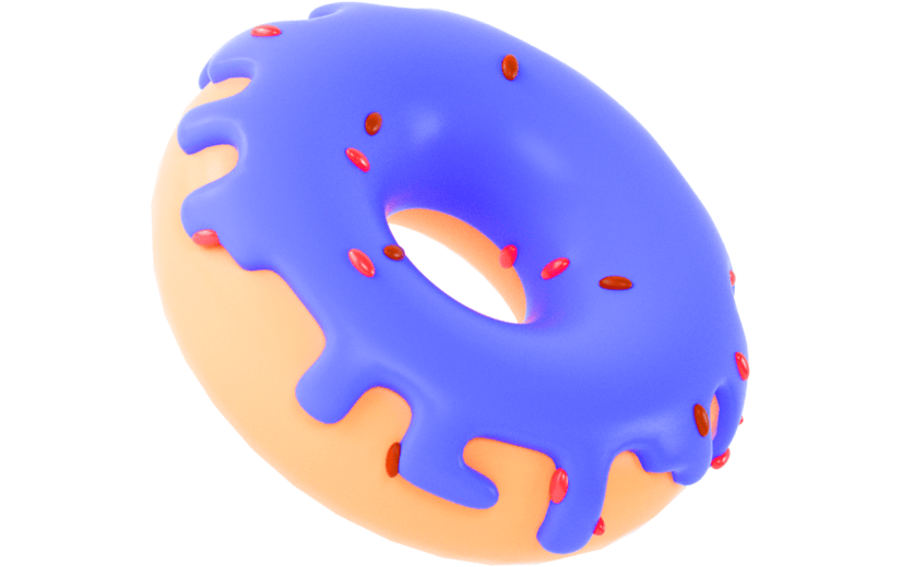 创意3d立体创意甜甜圈元素