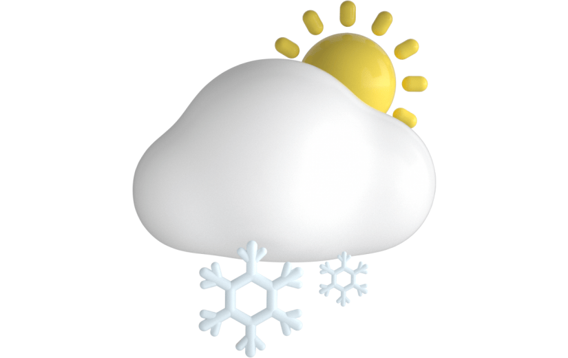 3d创意天气下雪图标