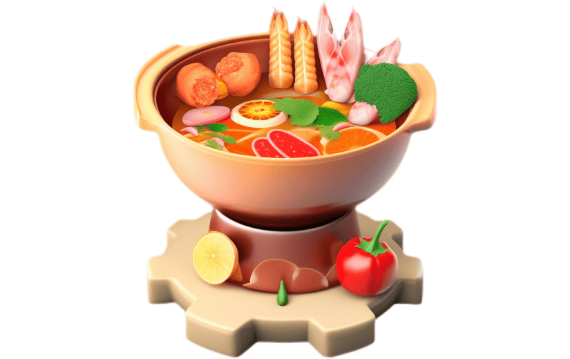 3D风格美食美味火锅宣传3D素材