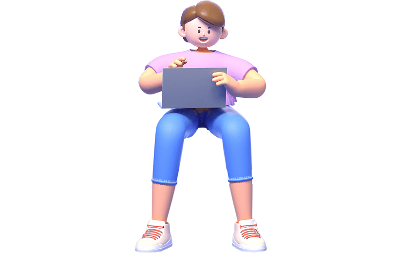 蓝色简约风程序员节3D元素
