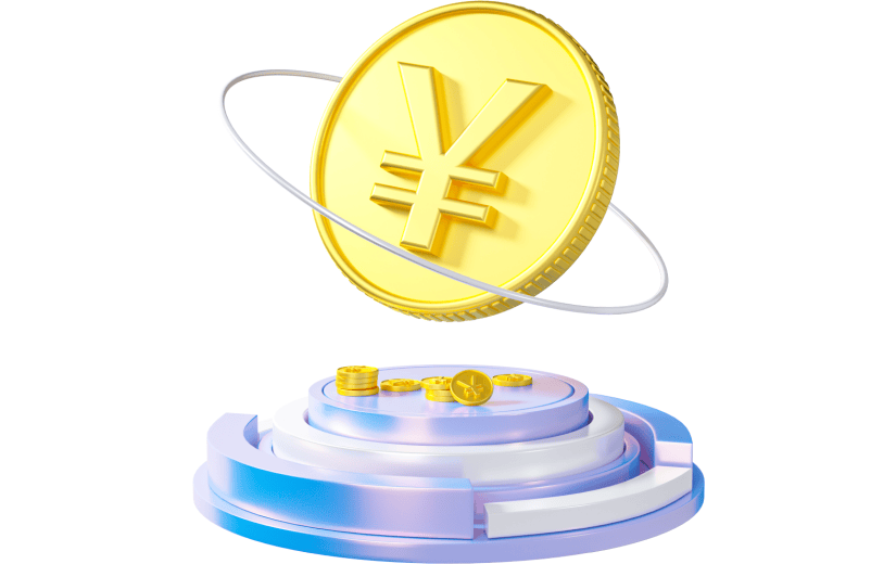 3D元素卡通金融金币